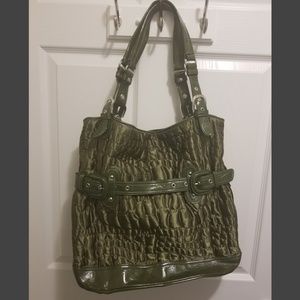 SR Squared olive green purse